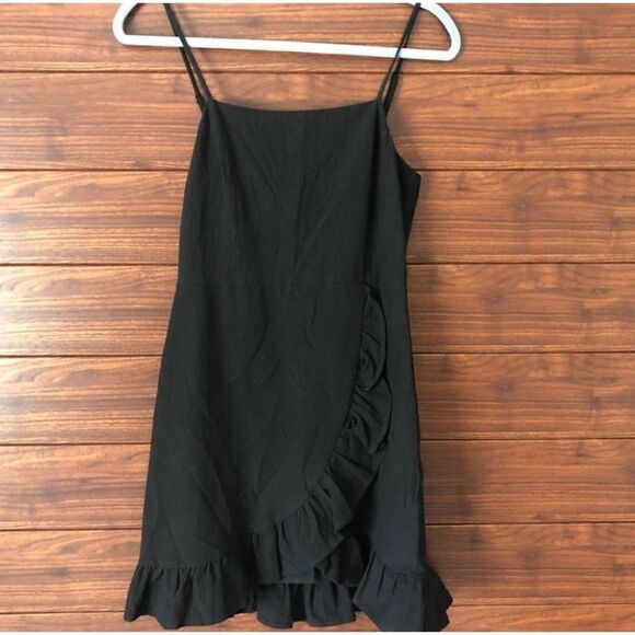 ASOS Wild Honey Black Ruffle Mini Dress | S - Picture 1 of 5